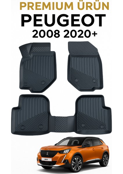 Peugeot 2008 2020+ Uyumlu 3D Oto Paspas Premium