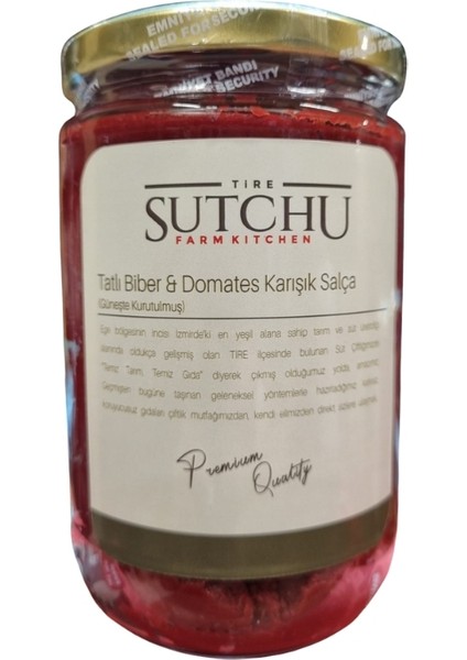 Güneşte Kurutma Tatlı Biber ve Domates Karışık Biber Salçası 500 gr
