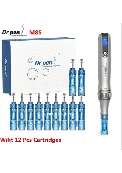 5 Adet S Dr Pen Ultima M8S 12 Adet Kartuşlu Kablosuz Derma Kalem Cilt Bakım Seti Mikroiğne Evde Kullanım Güzellik Cilt Gençleştirme Makinesi (Yurt Dışından) fiyatları