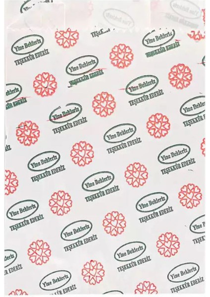 15X20 cm Lvc Kuşe Kese Kağıdı Desenli Beyaz 10 kg