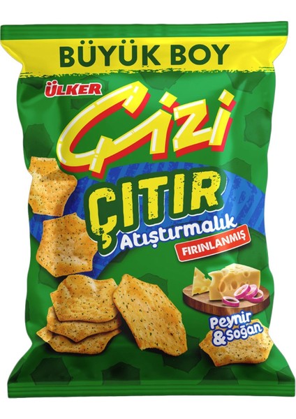 Çizi Çıtır Atıştırmalık 80 gr Tulum Peyniri & Köz Biber / Peynir&soğan 12 Li Karma Paket modelleri