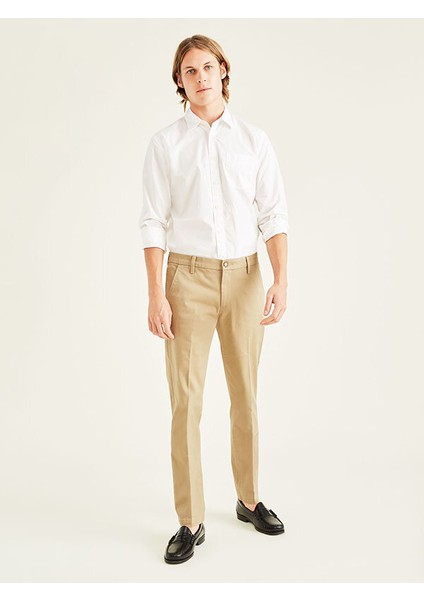 Smart 360 Flex Bej Workday Slim Fit Pantolon