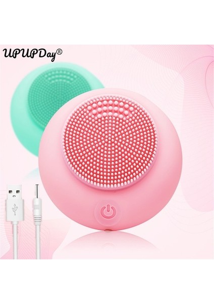 Pembe USB Yüz Temizleme Fırçası Elektrikli Yüz Temizleyici Derin Gözenek Cilt Bakımı Masaj Silikon Su Geçirmez Güzellik Makinesi Sonic Titreşim (Yurt Dışından) modelleri