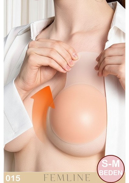 Yapışkanlı Silikon Asansör Sütyen - Kaldırıcı - Görünmez (S-M BEDEN)