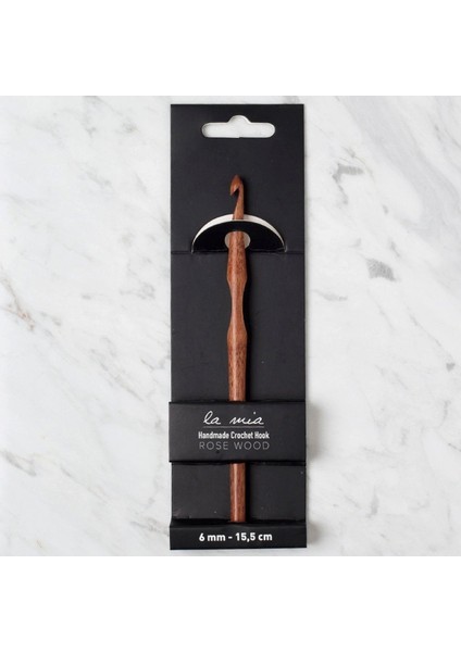 La Mia Rosewood 6 mm 15.5 cm Ahşap Yün Tığ