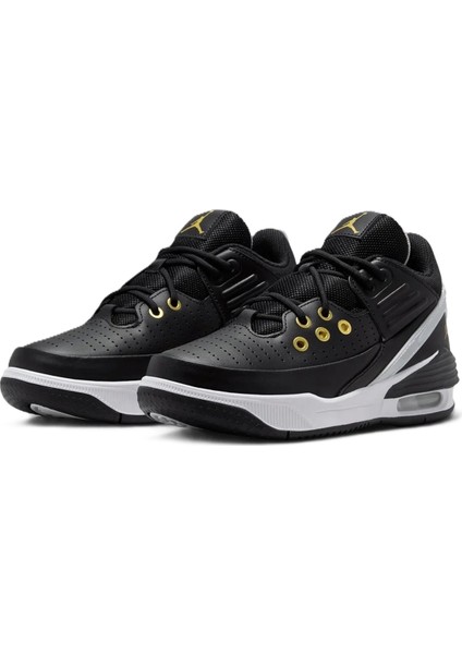 Air Jordan Max Auro 5 Unisex Leather Basketball Shoes Hakiki Deri Basketbol Ayakkabısı Siyah modelleri