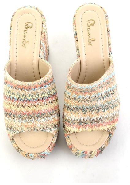 Çok Renkli Kadın Terlik K04688001928 fırsatları