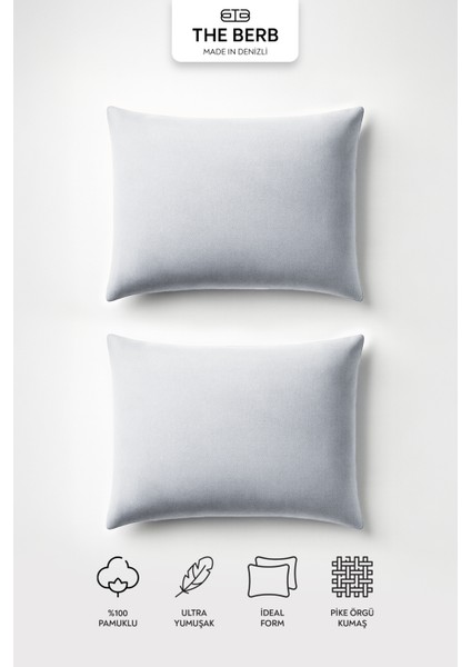 | 2'li Lakost Örgü Yastık Kılıfı Seti | %100 Pamuk | 50 x 70 | Fermuarlı