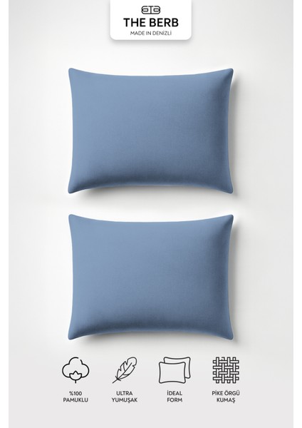 | 2'li Lakost Örgü Yastık Kılıfı Seti | %100 Pamuk | 50 x 70 | Fermuarlı