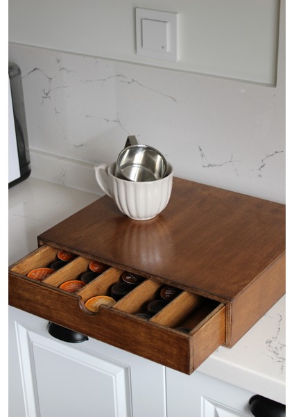 Kapsül Kahve Standı Organizer Raf Ceviz indirimleri