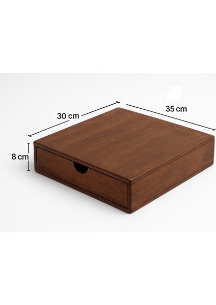 Kapsül Kahve Standı Organizer Raf Ceviz