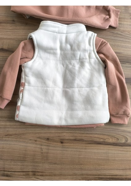 Laura Baby Çiçek Baskılı Yelekli 3 Lü Kız Bebek/çocuk Takım