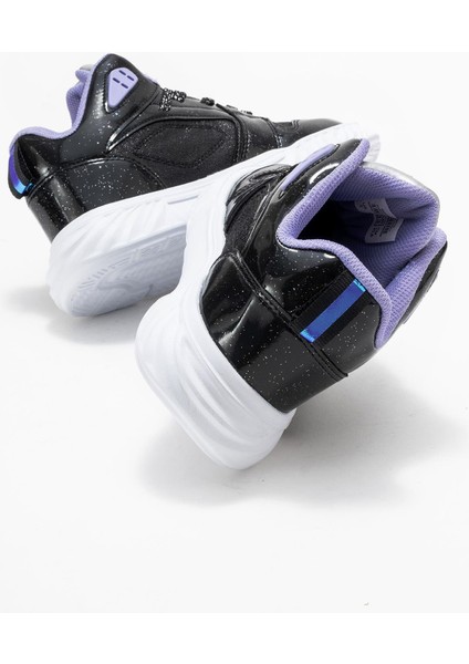 Işıklı Çocuk Spor Ayakkabı Siyah Beyaz Simli indirimleri