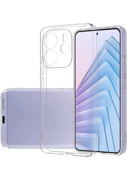 Xiaomi Redmi Note 14 4g Kılıf Süper Şeffaf Transparan Silikon Kılıf Kapak