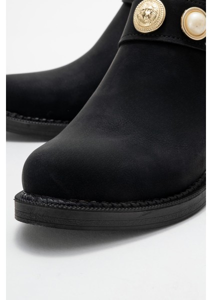 Kadın Topuklu Boğazlı Bot Siyah Zümrüt fırsatları