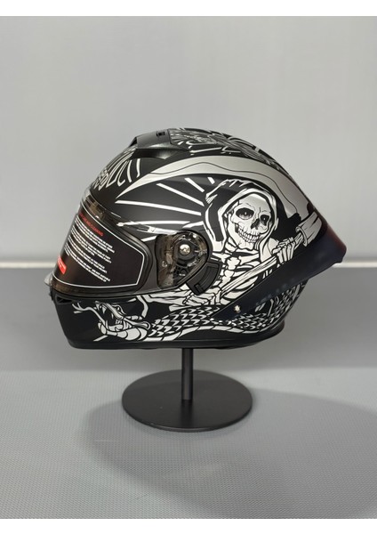 WS-602 Güneş Gözlüklü Full Face Kask (Şeffaf Vizörlü) Matt Black K7 (602) modelleri