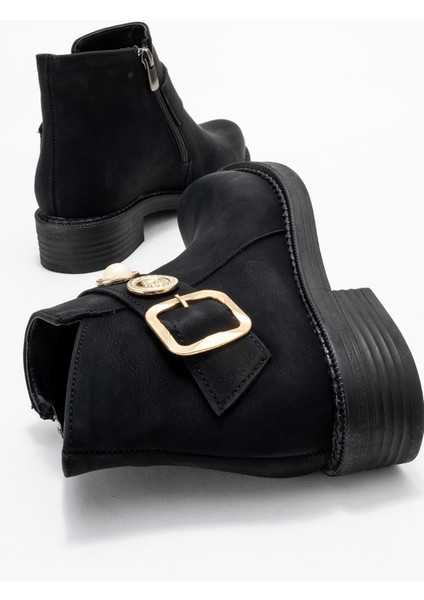 Kadın Topuklu Boğazlı Bot Siyah Zümrüt indirimleri