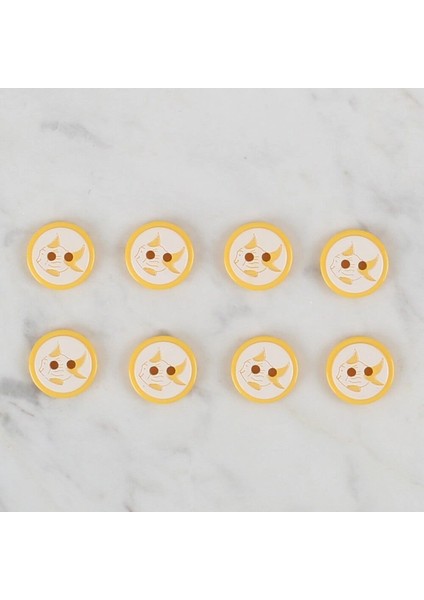 Loren Crafts Sarı 8 Li Balık Düğme - 579 fiyatları