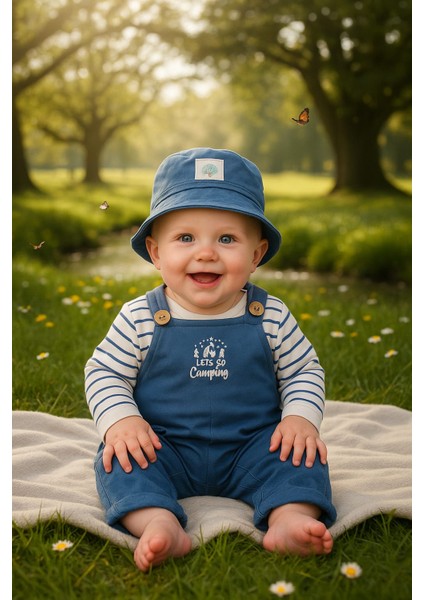 Laura Baby Lacivert Şapkalı Erkek Tulum