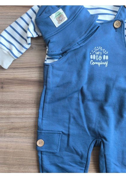 Laura Baby Lacivert Şapkalı Erkek Tulum