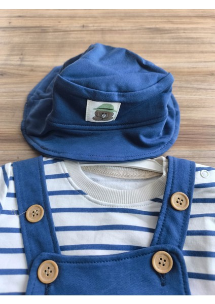 Laura Baby Lacivert Şapkalı Erkek Tulum