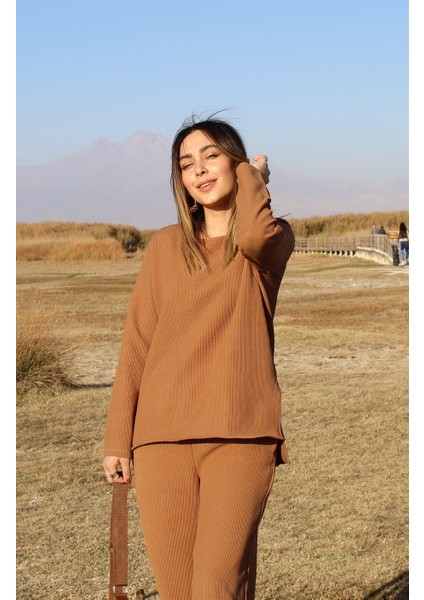 Kahve Fitil Detaylı Takım fiyatları