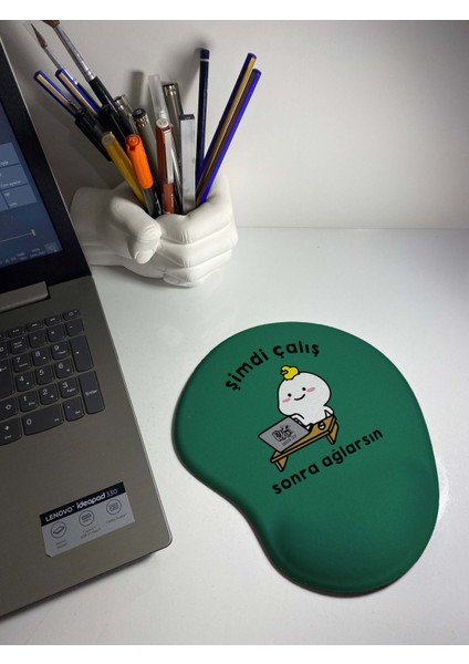-Şimdi Çalış Sonra Ağlarsın Bilek Destekli Mouse Pad