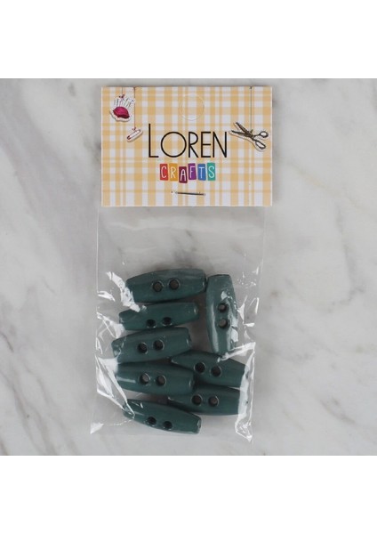 Loren Crafts Yeşil 8 Li Çoban Düğmesi - 65