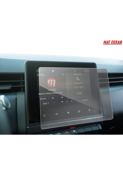 Renault Clio Evolution 2025 Navigasyon ve Multimedya Uyumlu Mat Ekran Koruyucu modelleri