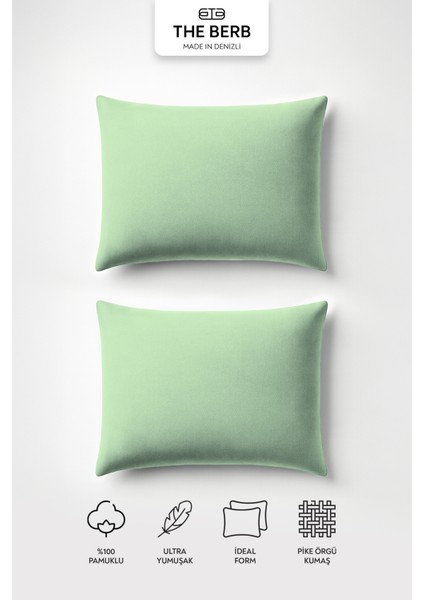 | 2'li Lakost Örgü Yastık Kılıfı Seti | %100 Pamuk | 50 x 70 | Fermuarlı