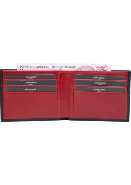Siyah/kırmızı Deri Erkek Cüzdanı 3664S9X fiyatları
