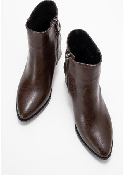 Kadın Taşlı Bot Kahve Cilt indirimleri