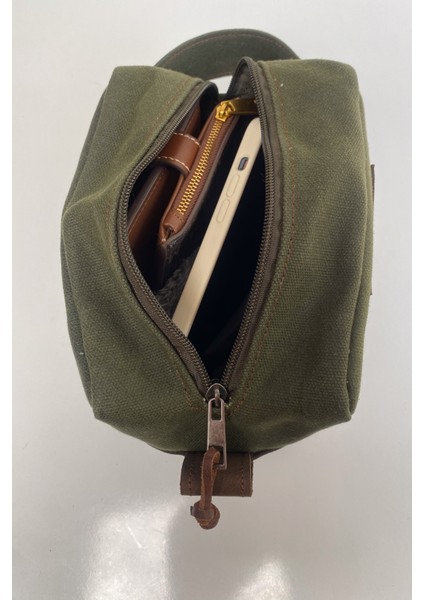 Mumlu Kanvas & Gerçek Deri El Çantası – El Yapımı, 20X12-Tanto Bushcraft modelleri