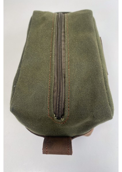 Mumlu Kanvas & Gerçek Deri El Çantası – El Yapımı, 20X12-Tanto Bushcraft