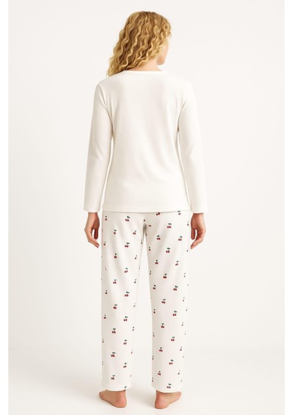 Kadın 70806 Kaşkorse Pijama Takımı Beyaz fiyatları