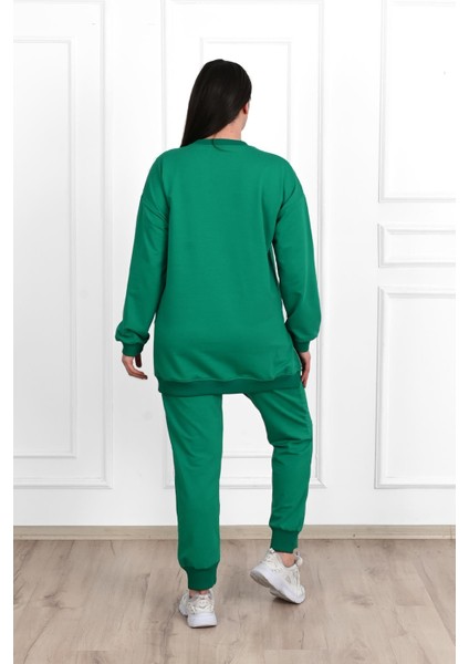 Kadın Büyük Beden Yanları Fermuar Detaylı Eşofman Takımı 3613-23 fırsatları