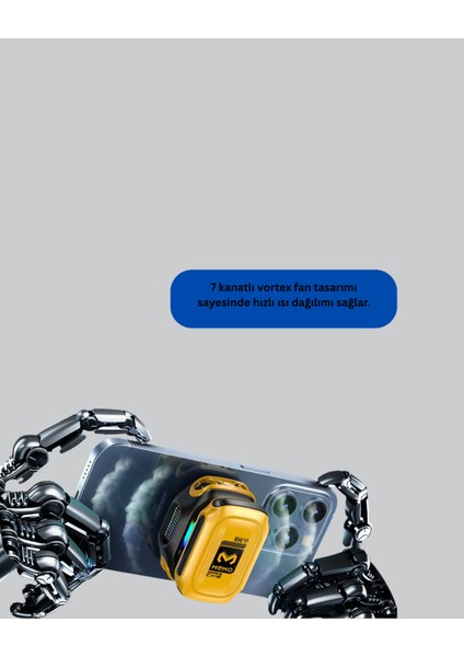 Depomix Type-C Girişli Ai Modlu Yüksek Performanslı Telefon Soğutucu modelleri