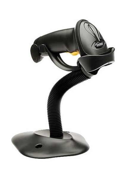 LS2208 (LS2208-SR20007R-UR ) 1d Kablolu USB Siyah Barkod Okuyucu + Stand