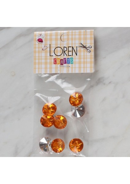 Loren Crafts Turuncu 8 Li Düğme - 205