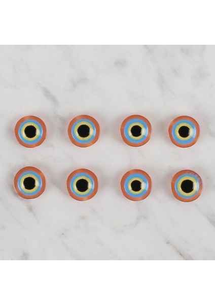 Loren Crafts Turuncu 8 Li Nazar Boncuğu Düğme - 16 fiyatları