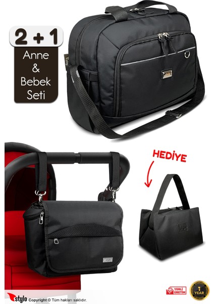 x Pro Stroller Bebek Arabası Çantası+Urban Anne Bebek Bakım Omuz Çantası Termos Çanta Hediye