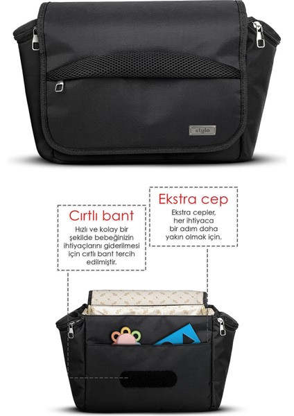 x Pro Stroller Bebek Arabası Çantası+Urban Anne Bebek Bakım Omuz Çantası Termos Çanta Hediye indirimleri