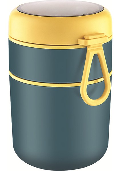 2 Katlı Lunch Box - Mavi - Paslanmaz Çelik - Kaşıklı - Yemek Taşıma Kabı - 710ML indirimleri