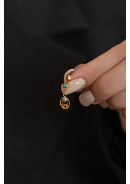 14 Ayar Altın Mardin İşi Ay Yıldız Mini Kolye Ucu