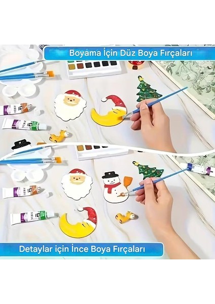 Düz ve Yuvarlak Fırça Seti, Akrilik, Sulu Boya, Yağlı Boya, Dıy Çizim, Seramik, Resim Fırça-10 Adet fırsatları