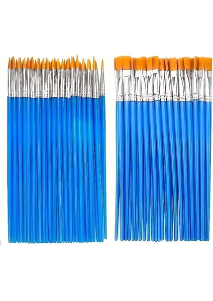 Düz ve Yuvarlak Fırça Seti, Akrilik, Sulu Boya, Yağlı Boya, Dıy Çizim, Seramik, Resim Fırça-10 Adet indirimleri