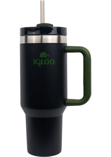 Çelik Mug Termos - Igloo - Stadler - 1.2 Lt - Siyah/haki - 205787