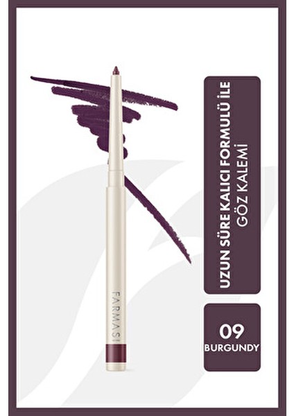 Asansörlü Göz Kalemi 09 Burgundy Yumuşak Doku ve Uzun Süre Kalıcı 0.35 g fırsatları