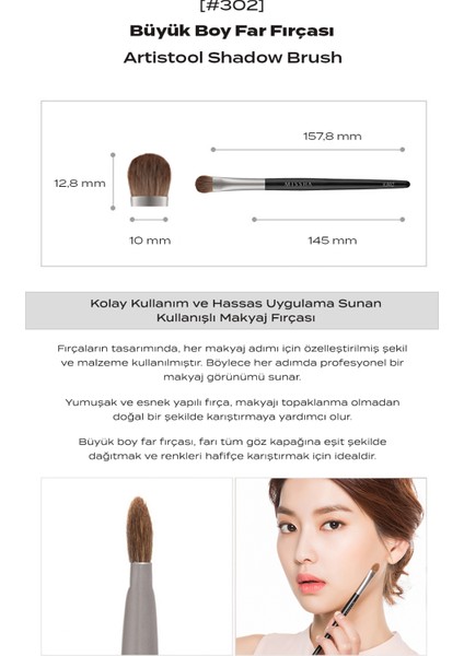 Büyük Boy Far Fırçası Artistool Shadow Brush #302 indirimleri