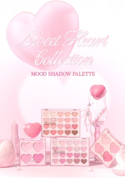 Mat ve Işıltılı Tonlardan Oluşan 20 Renkli Far Paleti Dasıque Mood Shadow Palette (07 Love Heart)